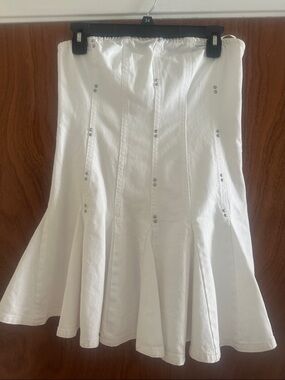 White Women's Flared Panel Skirt